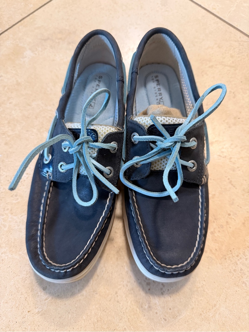 Sperry Bluefish Navy and Light Blue Women's Boat Shoes Size 5.5